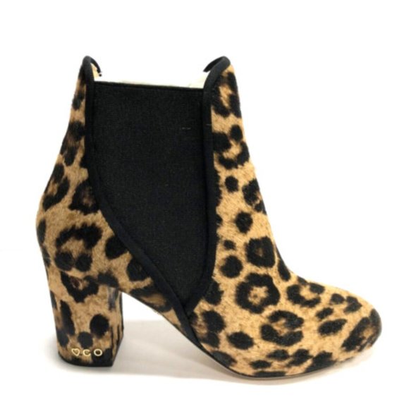 Charlotte Womens Olympia OLP197003A Leopard Pony Boot Size US8.5 M EU38.5
